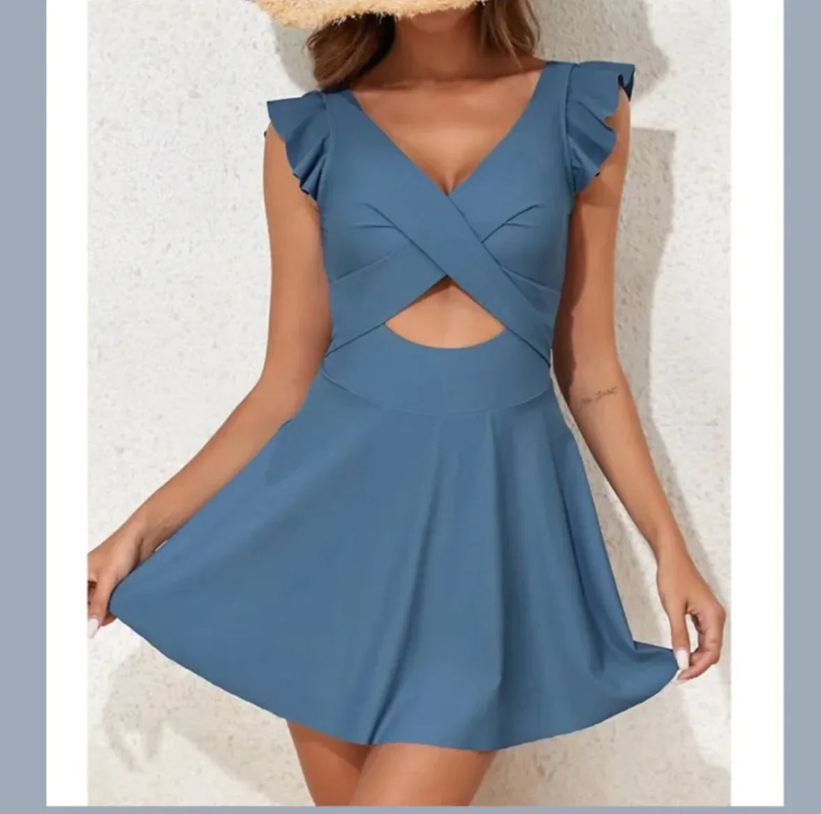 Flounced One-Piece Swimsuit