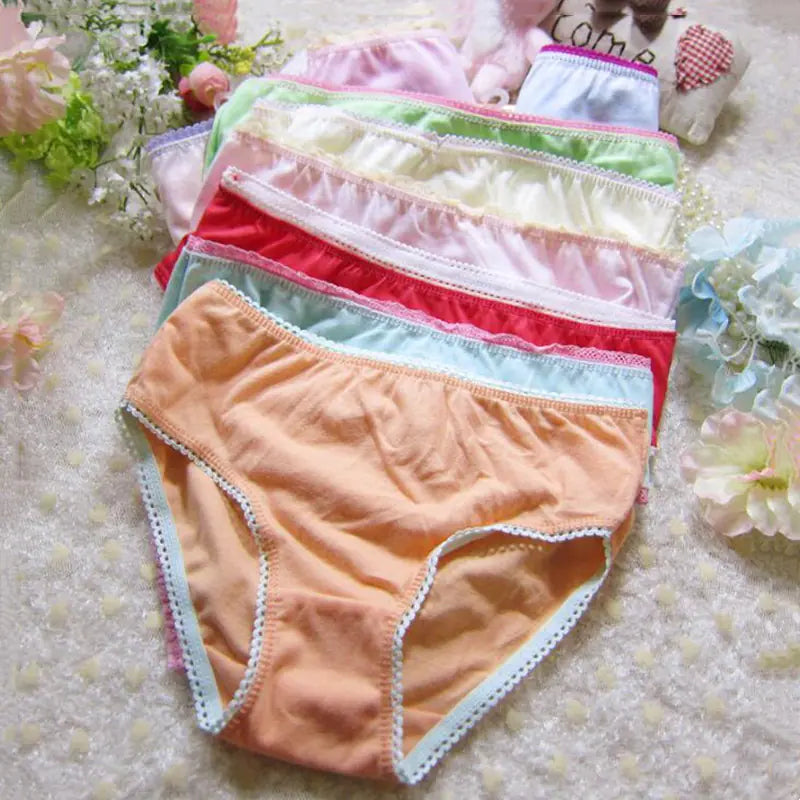 6pcs Girls' Floral Cartoon Kid Brief Underwear