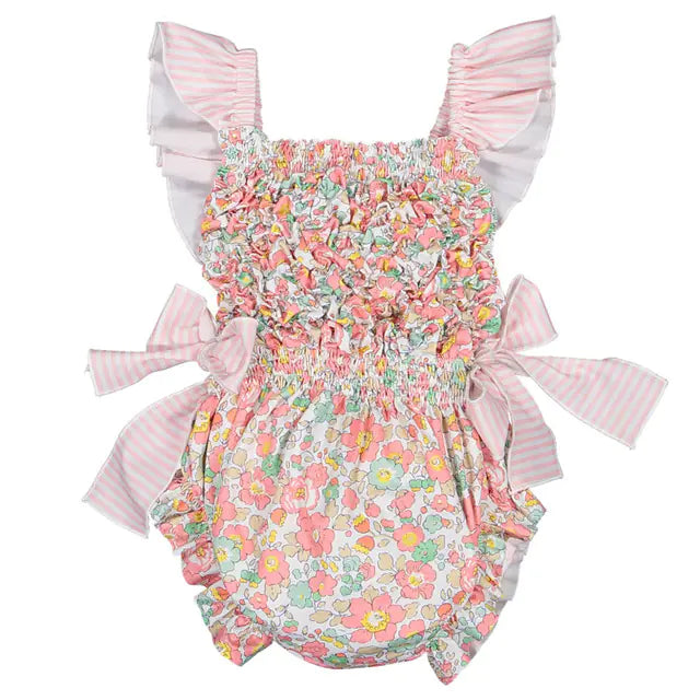 Cute One-Piece Swimsuit for Baby Girls in Blue Pink