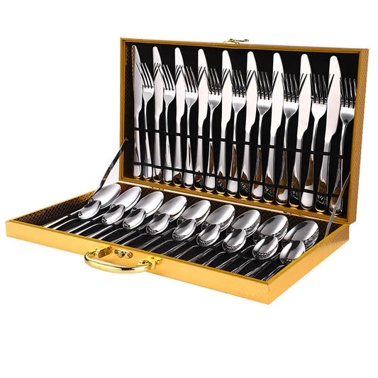 36-Piece Stainless Steel Steak Knife and Fork Set
