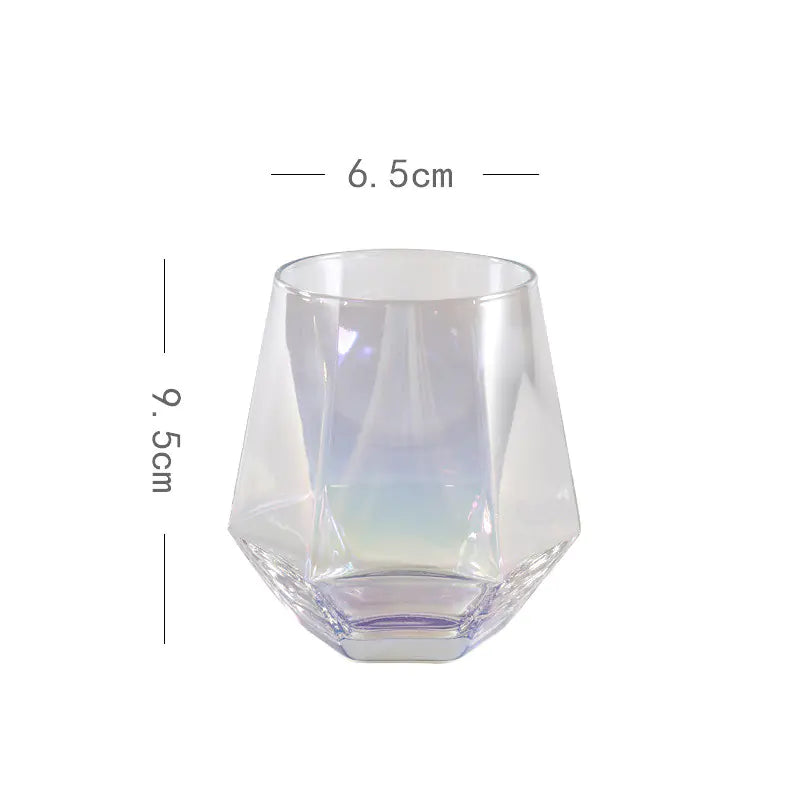 Six-Range Diamond Glass Whiskey Cup for Home Use