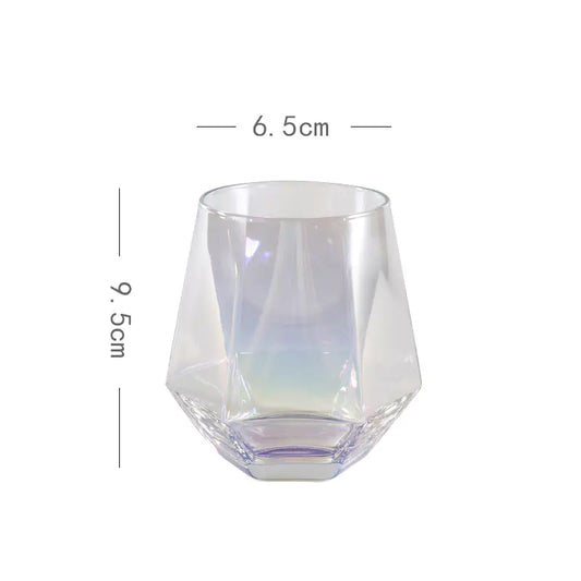 Six-Range Diamond Glass Whiskey Cup for Home Use