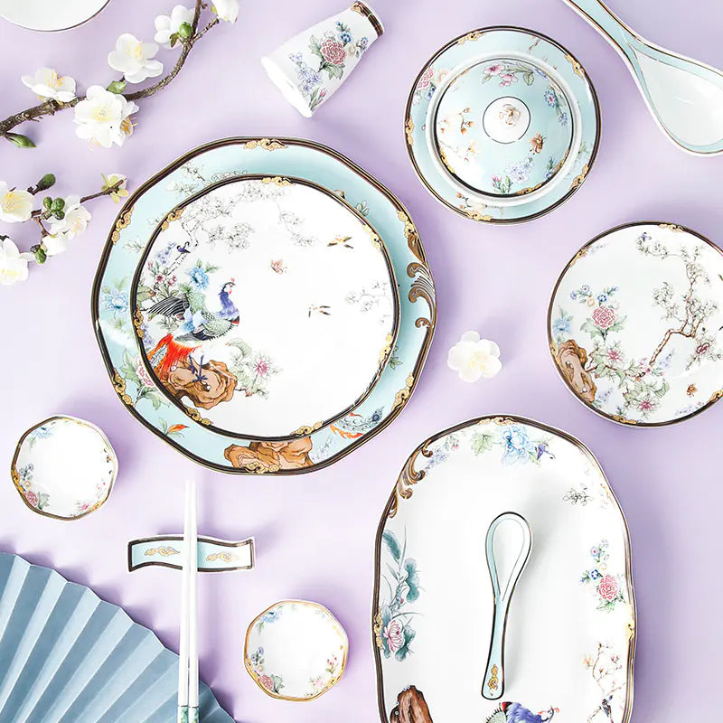 Creative Chinese Bone China Tableware Set