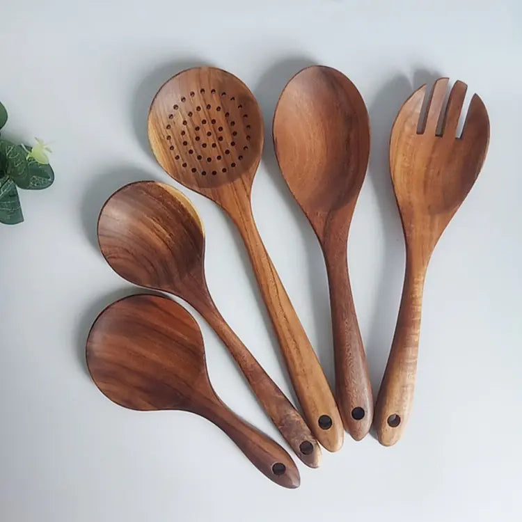 Non-Stick Pan with Wooden Rice Spoon Set