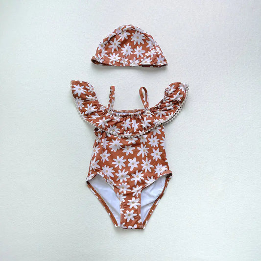 Personality Fashion Girls Ruffled Sling Swimsuit