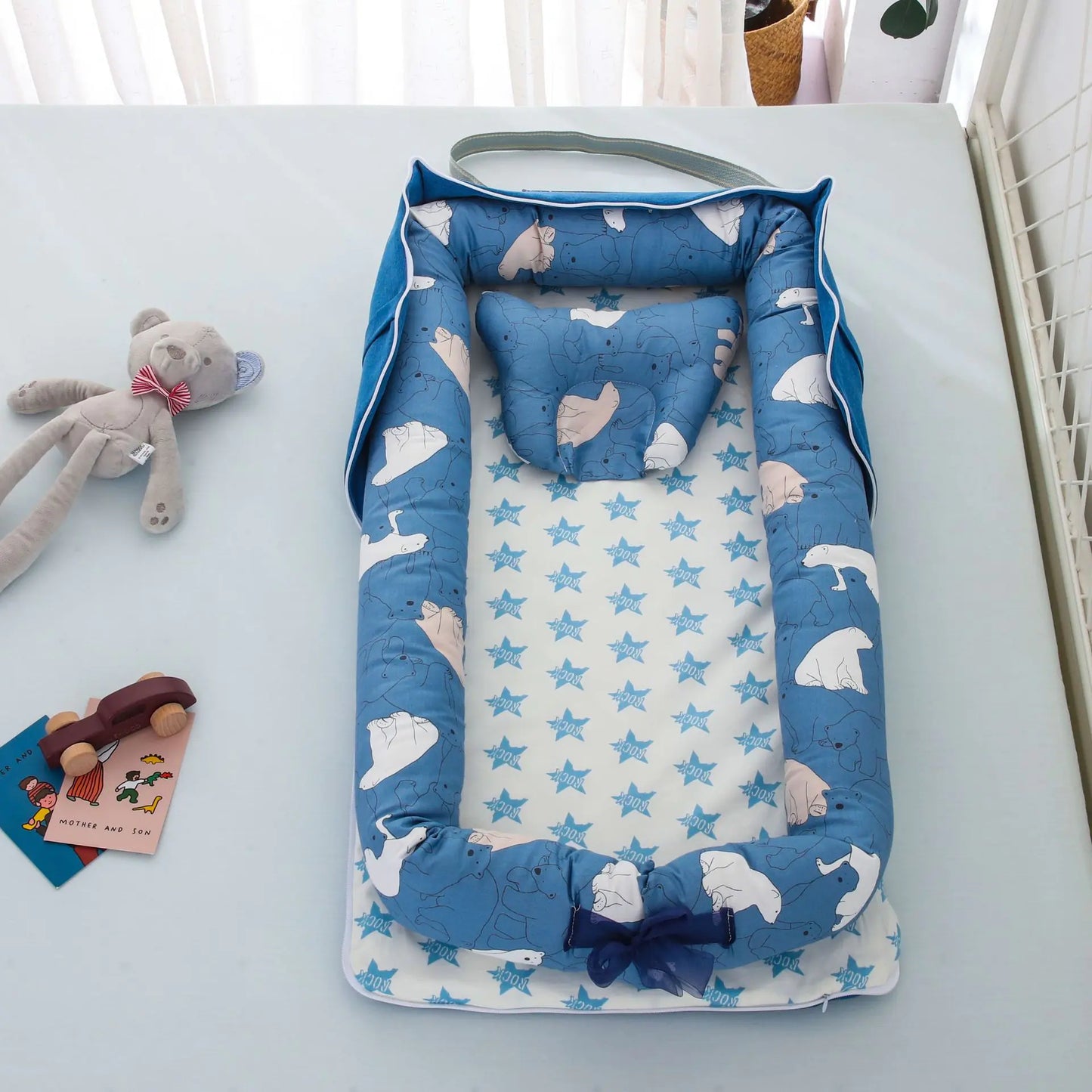 Portable Foldable Baby Bed in Cotton Material