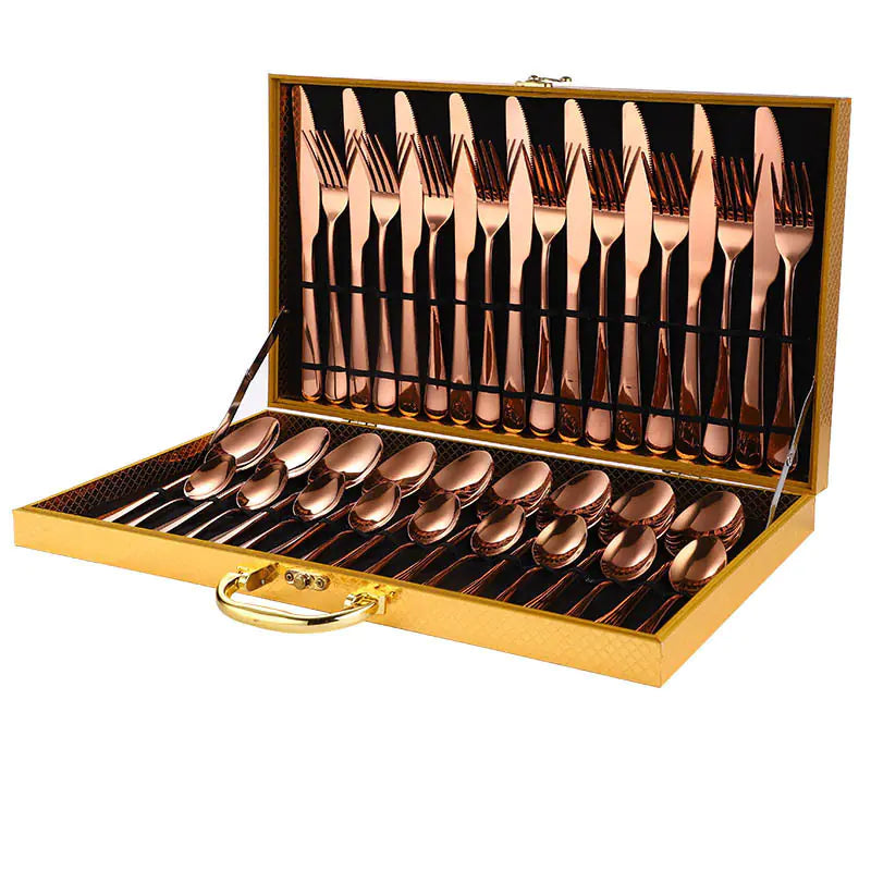 36-Piece Stainless Steel Steak Knife and Fork Set