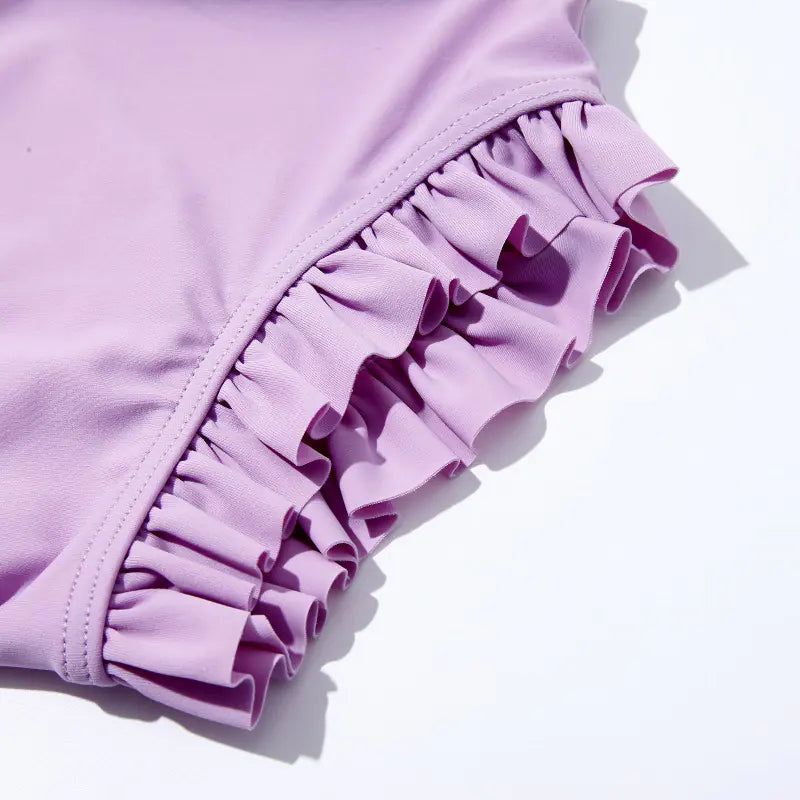 Girls' Cartoon Jellyfish One-Piece Swimsuit & Cap (1-7 Yrs)