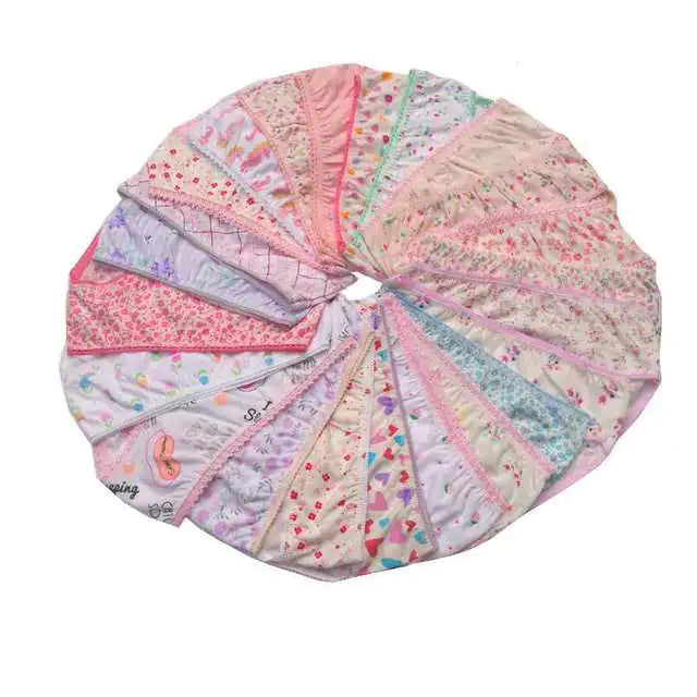 6pcs Girls' Floral Cartoon Kid Brief Underwear