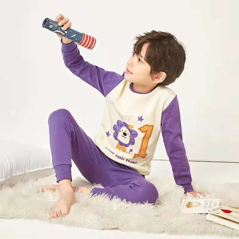 Children's Cotton Thermal Underwear Set for Boys and Girls