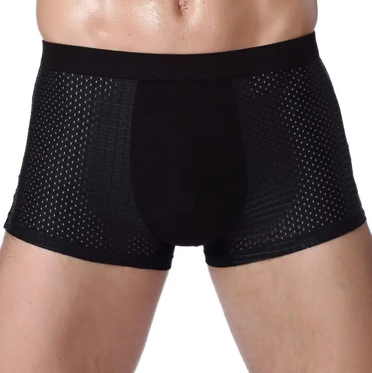 Men's Mid-Rise Striped Soft Breathable Boxers (Direct Sale)