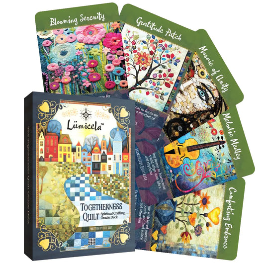 Lümicela Togetherness Quilt Oracle Deck: Rebuild Bonds & Strengthen Relationships with 40 Gold-Foil Cards Digital Guides Included – Perfect for Relationship Building & Spiritual Growth