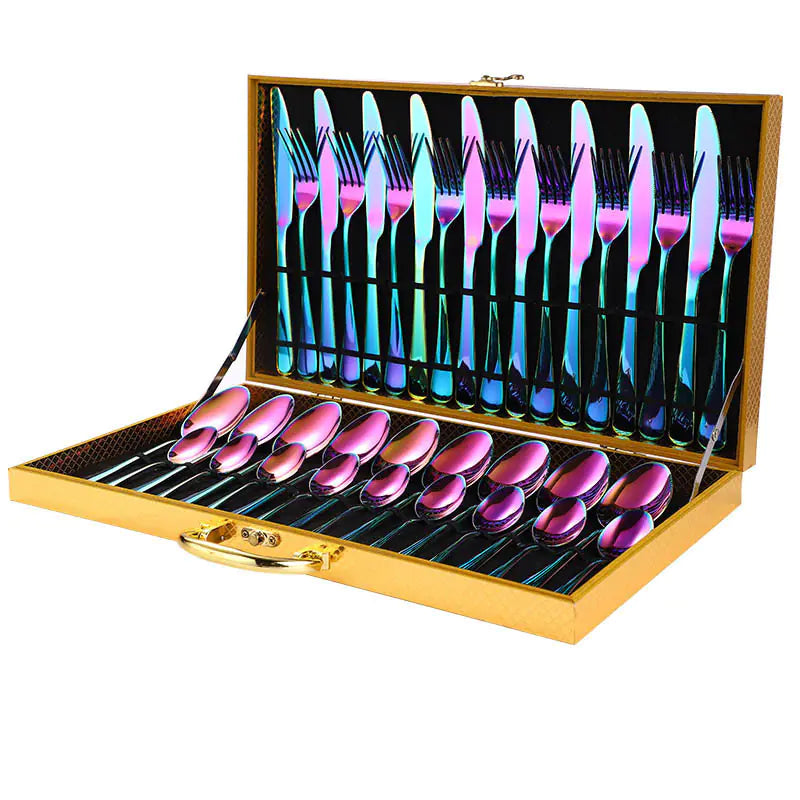 36-Piece Stainless Steel Steak Knife and Fork Set