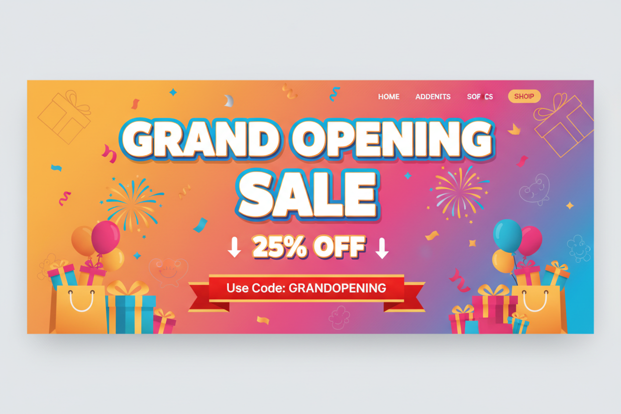 Grand Opening Sale Banner