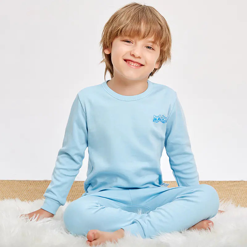 Children's Cotton Thermal Underwear Set for Boys and Girls