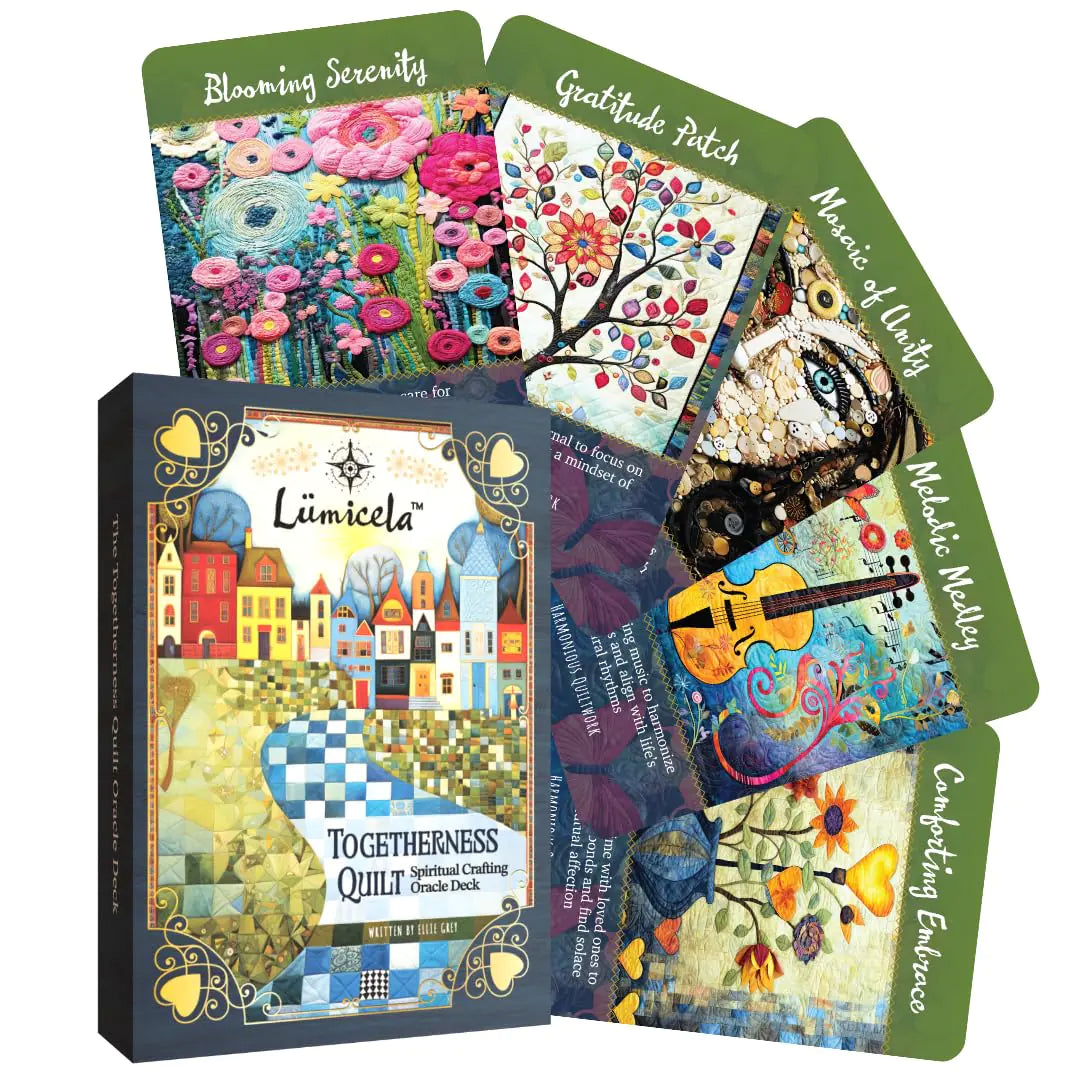 Lümicela Togetherness Quilt Oracle Deck: Rebuild Bonds & Strengthen Relationships with 40 Gold-Foil Cards Digital Guides Included – Perfect for Relationship Building & Spiritual Growth