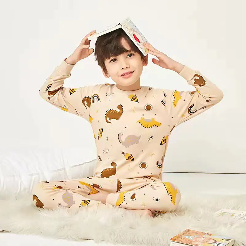 Children's Cotton Thermal Underwear Set for Boys and Girls