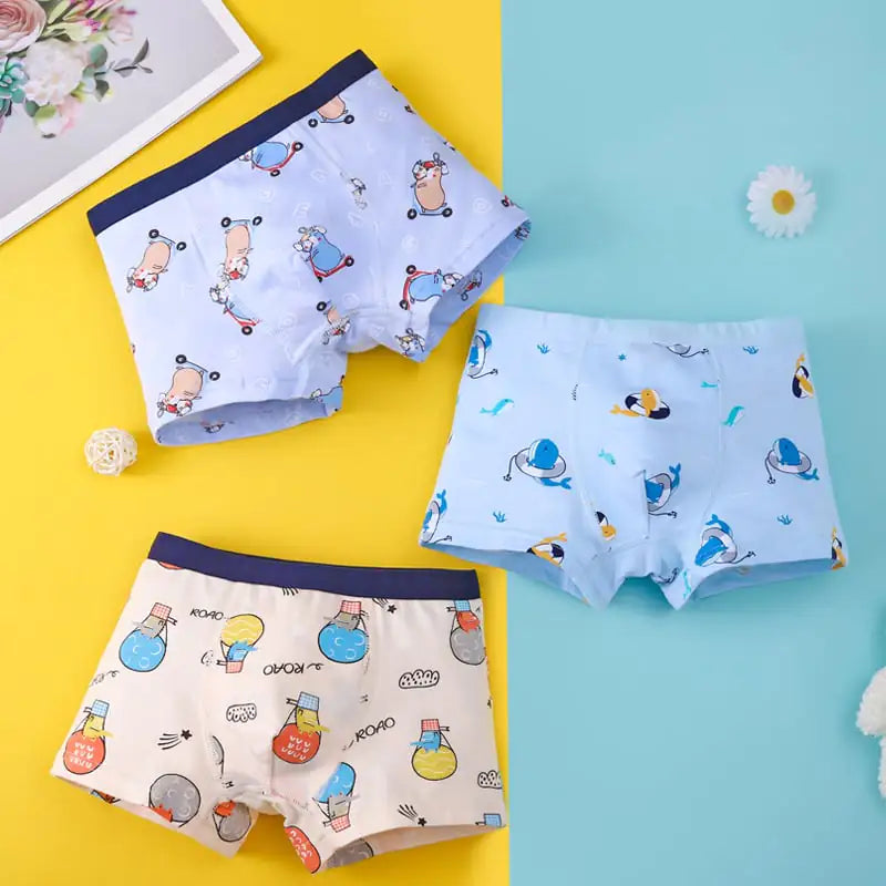 Cartoon Simple Cotton Breathable Boys' Underwear