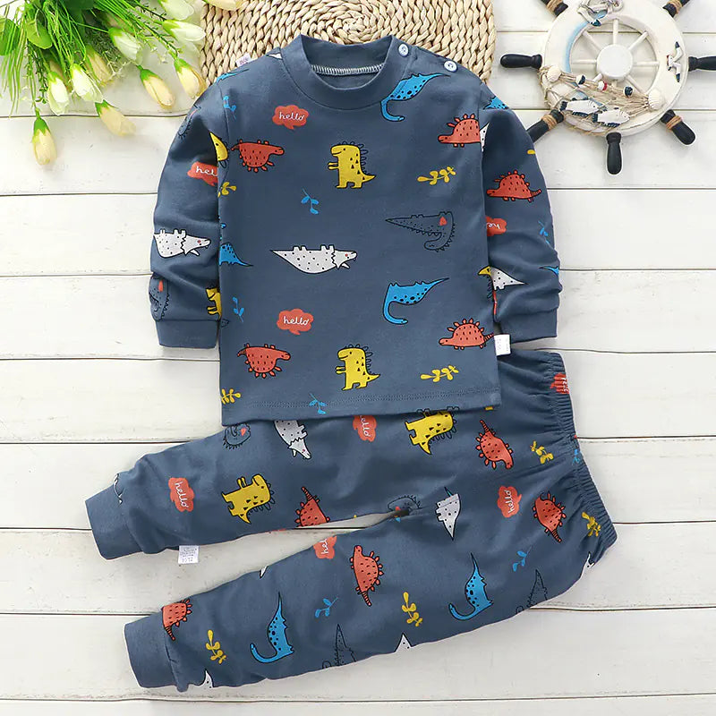Boys' Cotton Autumn Winter Underwear Set (Wholesale)