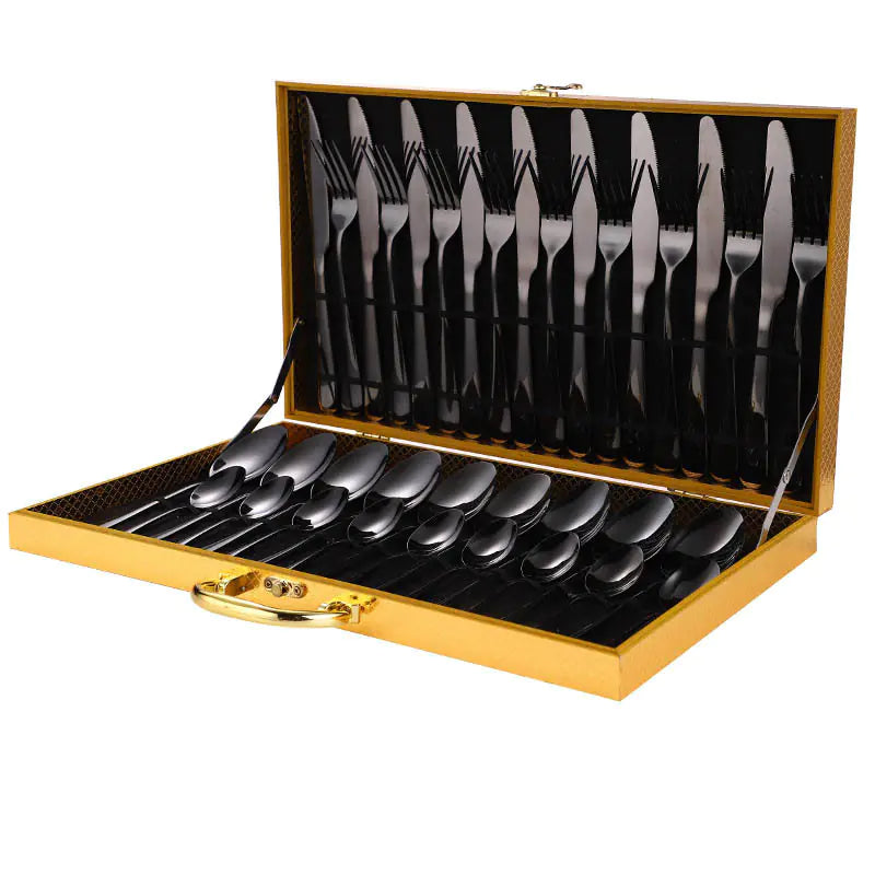 36-Piece Stainless Steel Steak Knife and Fork Set