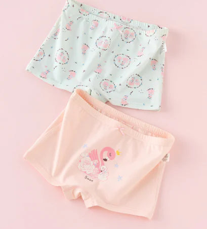 Creative Print Cotton Girls Boxer Underwear Set