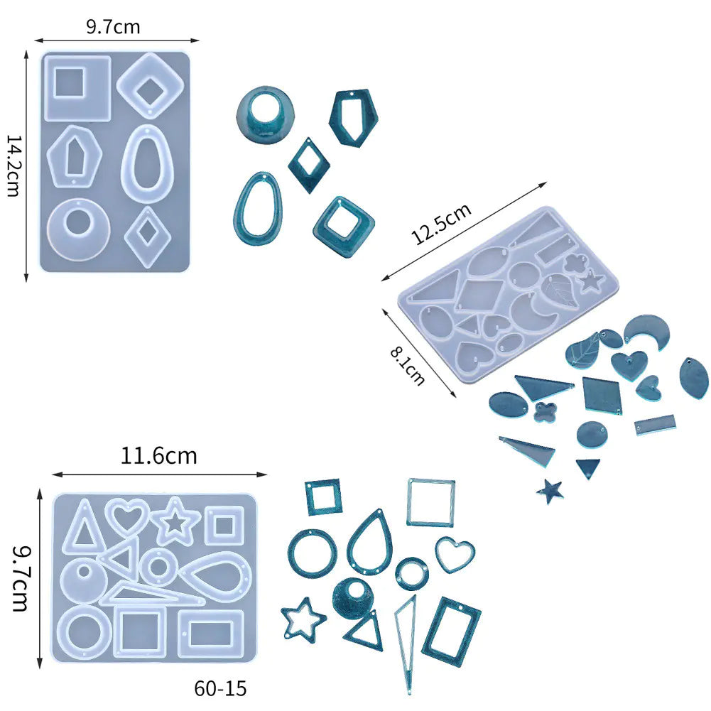 DIY Crystal Epoxy Mold for Necklaces and Earrings
