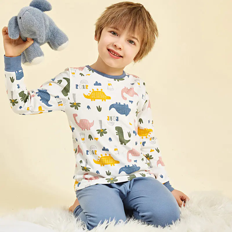 Children's Cotton Thermal Underwear Set for Boys and Girls