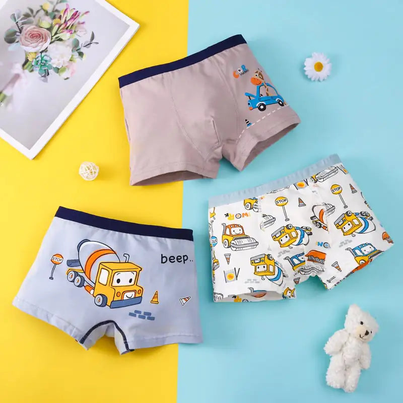 Cartoon Simple Cotton Breathable Boys' Underwear