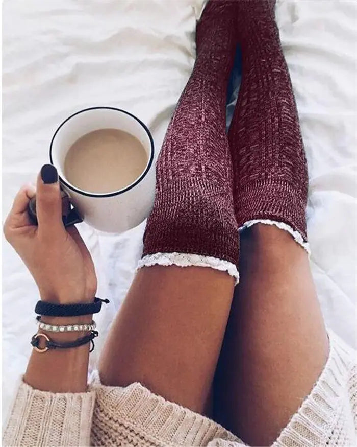 Knit Socks - Mid Calf Length Knitted Socks